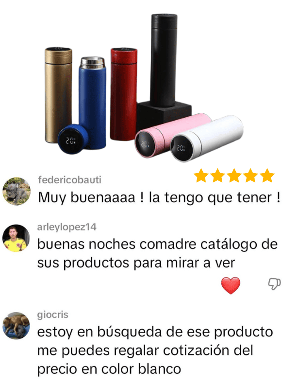 Termo Inteligente - Diseño unisex, elegante, portátil y libre de BPA - Boom Shop