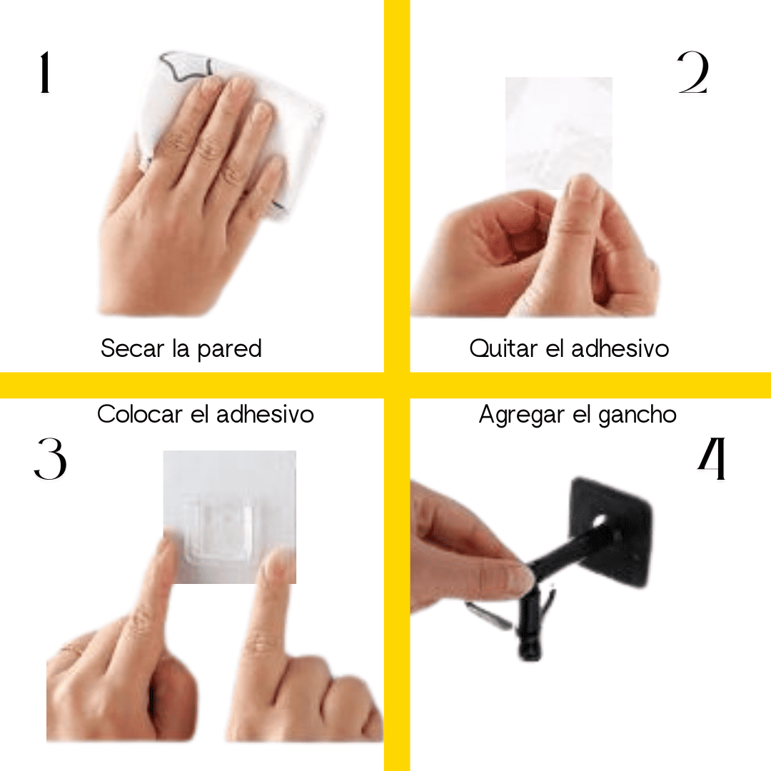 Gancho Multiusos Giratorio 360° –gancho vertical abatible, 6 garras montado en la pared de la cocina, impermeable - Organización sin Límites - Boom Shop
