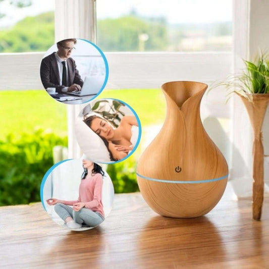 Hogar con un ambiente fresco con el Humidificador Diseño Madera Difusor De Aromas - Boom Shop