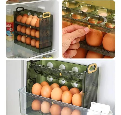 Caja de almacenamiento de huevos para tu Hogar, organizador para refrigerador, contenedores de alimentos, estuche protector para mantenimiento fresco de huevos, bandeja dispensadora, cajas de almacenamiento de cocinaContenedor de Cocina - Boom Shop